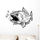 Angry fish Wall Decal
