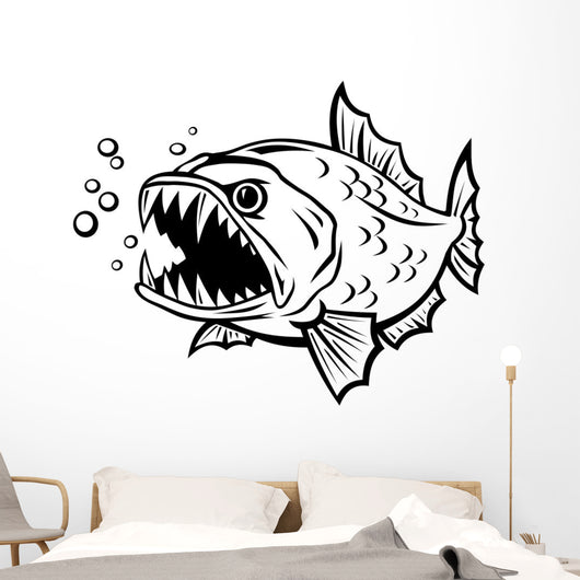 Angry fish Wall Decal