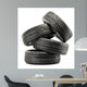 Four New Black Tires Wall Decal