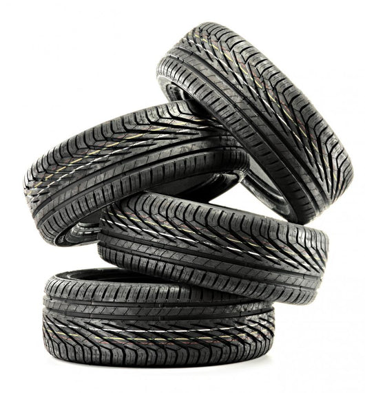 Four New Black Tires Wall Decal