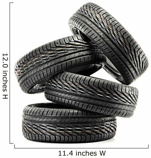 Four New Black Tires Wall Decal