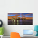 New York City skyline with 9-11 tribute light Wall Mural