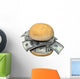 Hamburger with US money Wall Decal