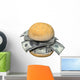 Hamburger with US money Wall Decal