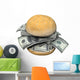 Hamburger with US money Wall Decal