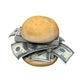 Hamburger With Us Money Wall Decal