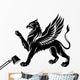 Standing griffin with lifted paw Wall Decal