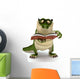 Croc reading book Wall Decal