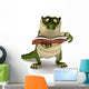 Croc reading book Wall Decal