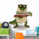 Croc reading book Wall Decal