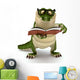 Croc reading book Wall Decal