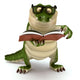 Croc Reading Book Wall Decal 2