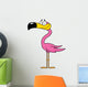 Cartoon Flamingo Happy Wall Decal