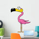 Cartoon Flamingo Happy Wall Decal