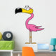 Cartoon Flamingo Happy Wall Decal