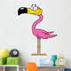 Cartoon Flamingo Happy Wall Decal