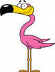 Cartoon Flamingo Happy Wall Decal