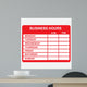 Business, Hours Wall Decal