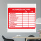 Business, Hours Wall Decal
