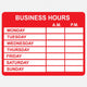 Business, Hours Wall Decal
