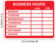 Business, Hours Wall Decal