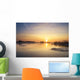 Sunrise on river Wall Mural