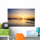 Sunrise on river Wall Mural