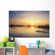 Sunrise on river Wall Mural