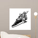 Illustration with Silhouette Running Wall Decal