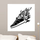 Illustration with Silhouette Running Wall Decal