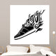 Illustration with Silhouette Running Wall Decal
