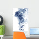 Blue smoke on White Wall Mural