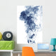Blue smoke on White Wall Mural