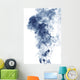 Blue smoke on White Wall Mural