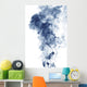 Blue smoke on White Wall Mural