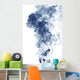 Blue smoke on White Wall Mural
