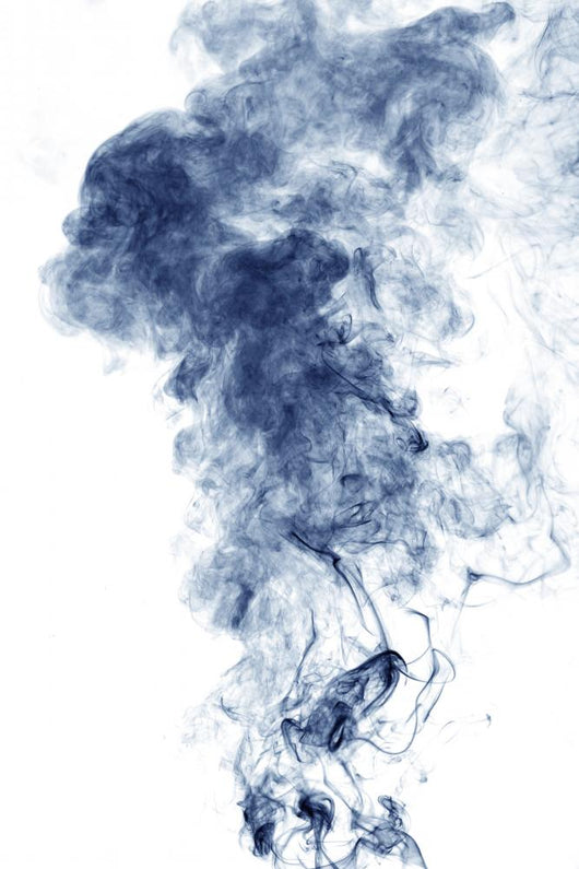 Blue Smoke On White Wall Decal