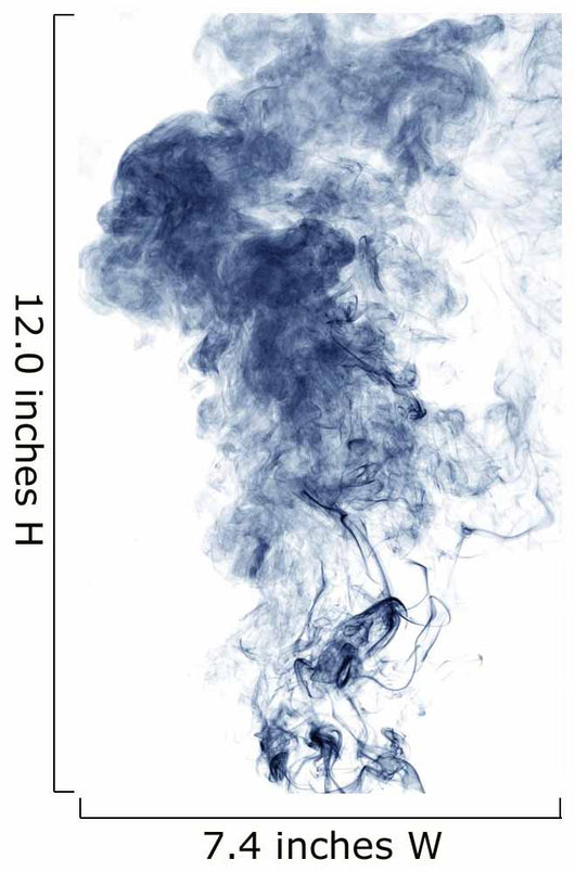Blue smoke on White Wall Mural