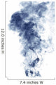 Blue smoke on White Wall Mural