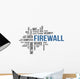Word Cloud Firewall Wall Decal