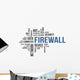 Word Cloud Firewall Wall Decal