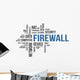 Word Cloud Firewall Wall Decal