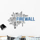 Word Cloud Firewall Wall Decal