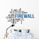 Word Cloud Firewall Wall Decal