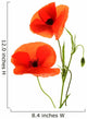 Red Poppies Wall Decal