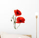 Red Poppy Flowers Wall Decal