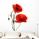 Red Poppy Flowers Wall Decal