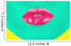 Close-up portrait of girl with green skin and pink lips Wall Mural