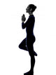Woman Exercising Vrksasana Tree Pose Yoga Silhouette Wall Decal