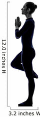 Woman Exercising Vrksasana Tree Pose Yoga Silhouette Wall Decal